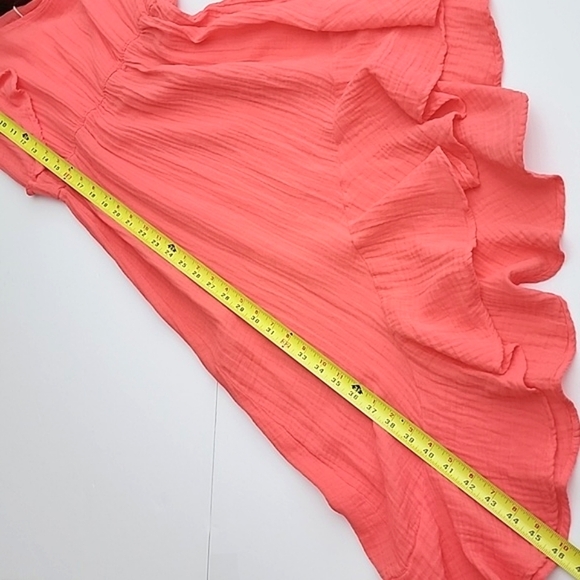 Stark X Ruffle Assymetrical Dress Strawberry Pink Flowy Size Small - Picture 12 of 12